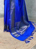 Royal Blue katan Banarasi silk saree- MPS23H