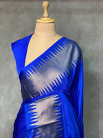 Royal Blue katan Banarasi silk saree- MPS23H