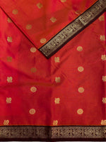 Orangekanchipuram silk saree- PSSR226
