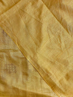 Pastal yellow Tusser silk saree -SOT1