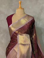 Deep maroon banarasi silksaree -LZ8C