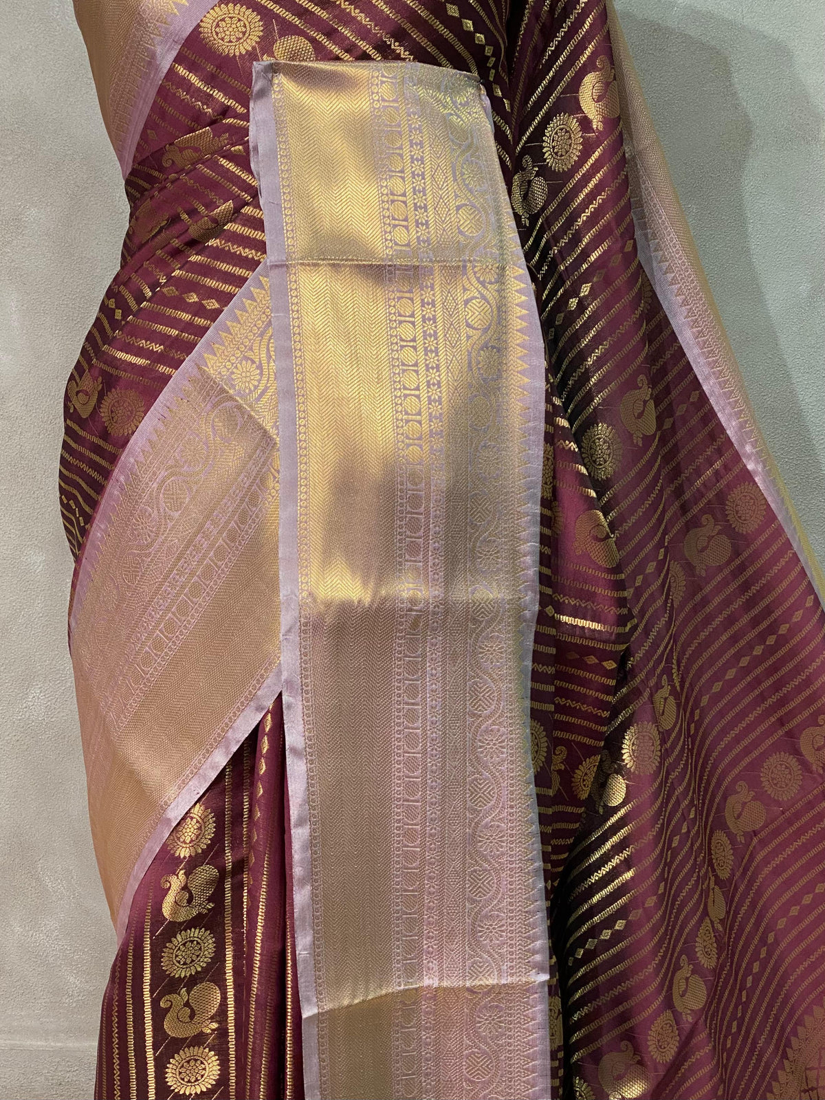 Deep maroon banarasi silksaree -LZ8C