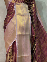Deep maroon banarasi silksaree -LZ8C