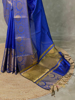 Blue Semi Banarasi saree - LZ9D