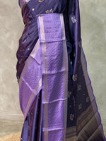 Bluish Violet and Lavendersilk saree -PIH30