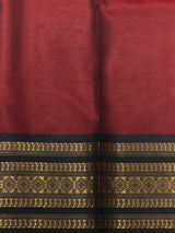 Red and Black Banarasi silk saree -PRKK44