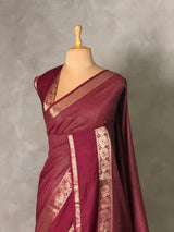 Deep wine Soft silk Saree - PBRFA4
