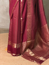 Deep wine Soft silk Saree - PBRFA4