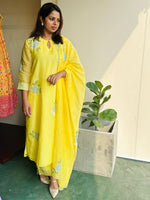 Yellow Chanderi set - SNL19