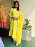 Yellow Chanderi set - SNL19