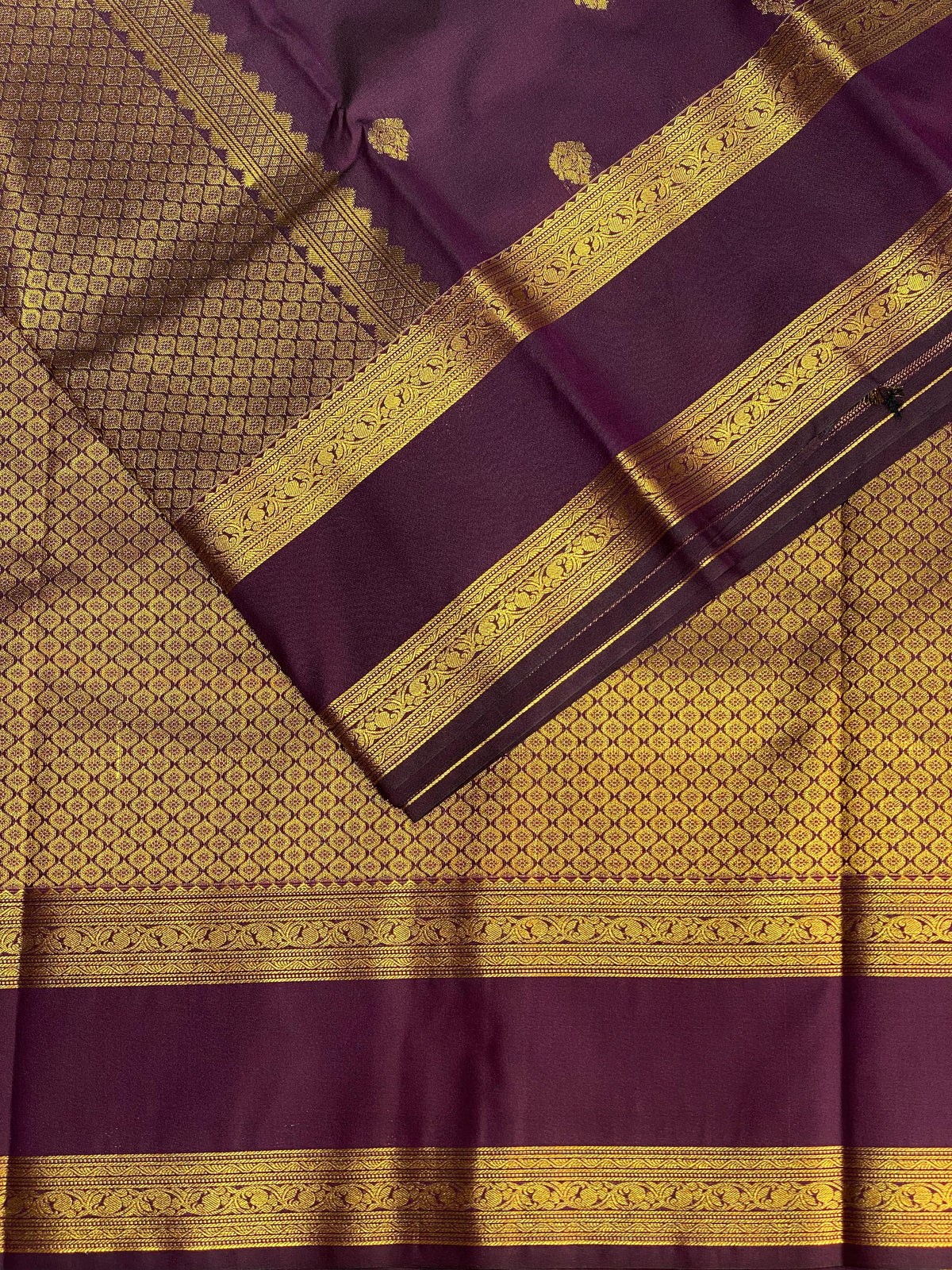 Deep Purple kanchipuram silk saree- PSSR201