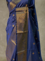 Navy Blue banarasi silksaree - AISHCK9A