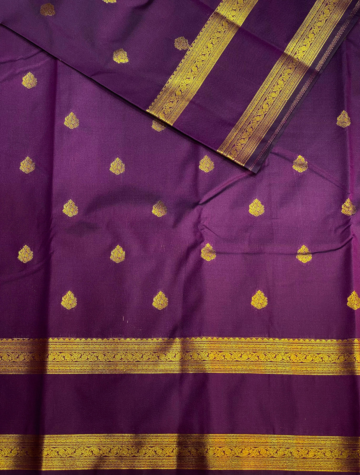 Deep Purple kanchipuram silk saree- PSSR201