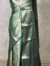 Dark Green Brocade banarasi saree -MPSB51B