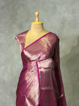 Wine Brocade banarasi saree -MPSB51A