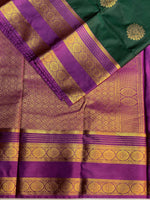 Dark Green and Purple kanchipuram silk saree- PSSR203