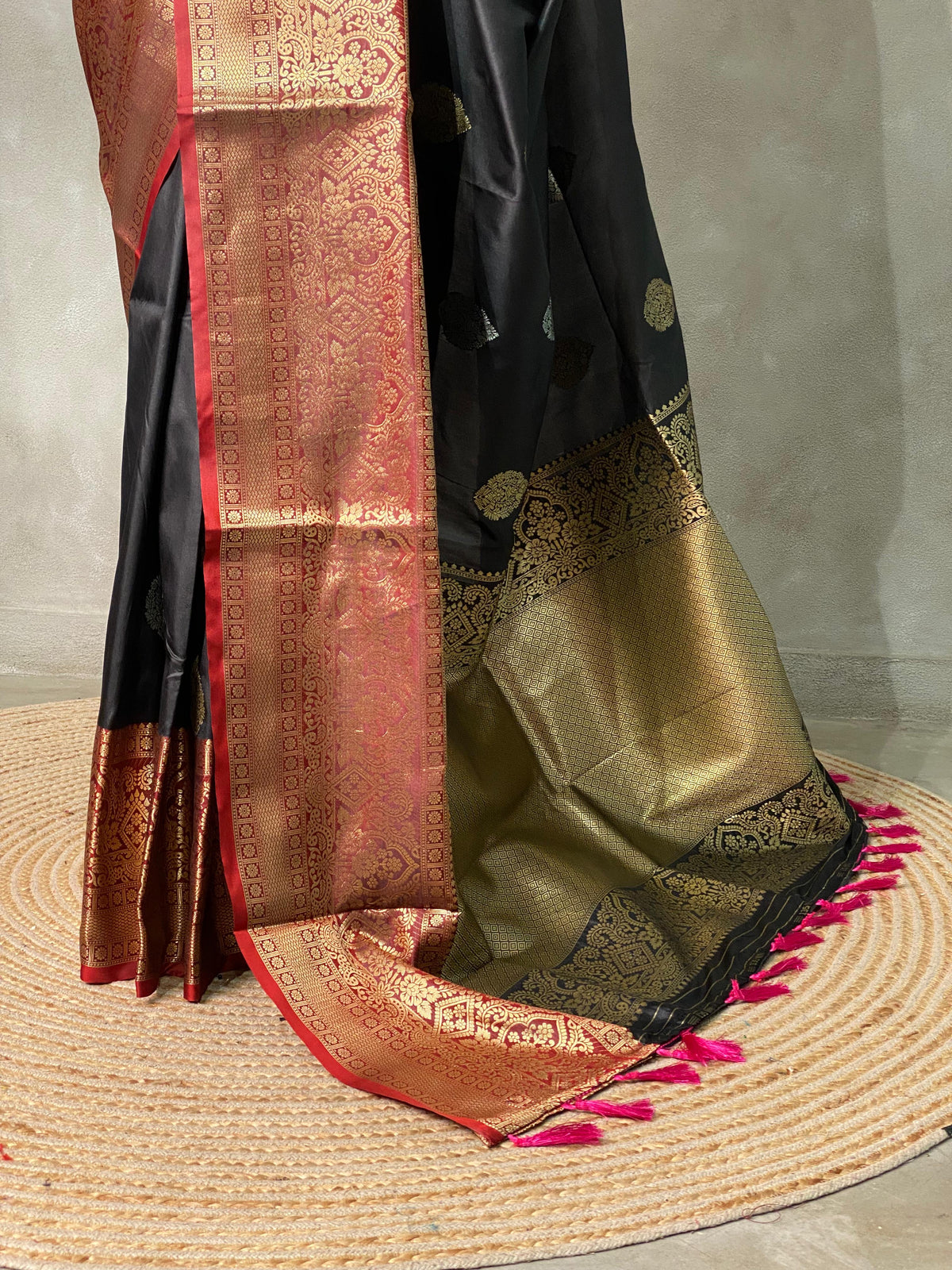 Black Banarasi saree -BSP3J
