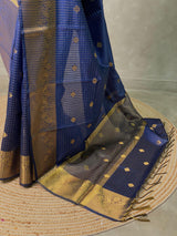 Navy Blue banarasi silksaree - AISHCK9A
