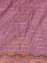 Pink Chanderi silk cotton Saree Jamdani woven - PBRJ1