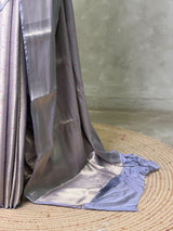 Blue Brocade banarasi saree -MPSB51D