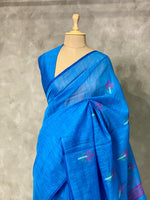 Blue cotton silk saree- PL14