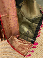 Black Banarasi saree -BSP3J