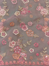 Pink Organza Designer saree- PBRCK4