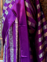 Violet Banarasi Crape silk saree - PBRHC8