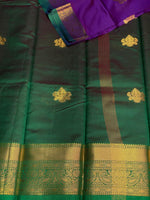 Violet and green semi Kanchipuram Soft Silk saree - PSSN12