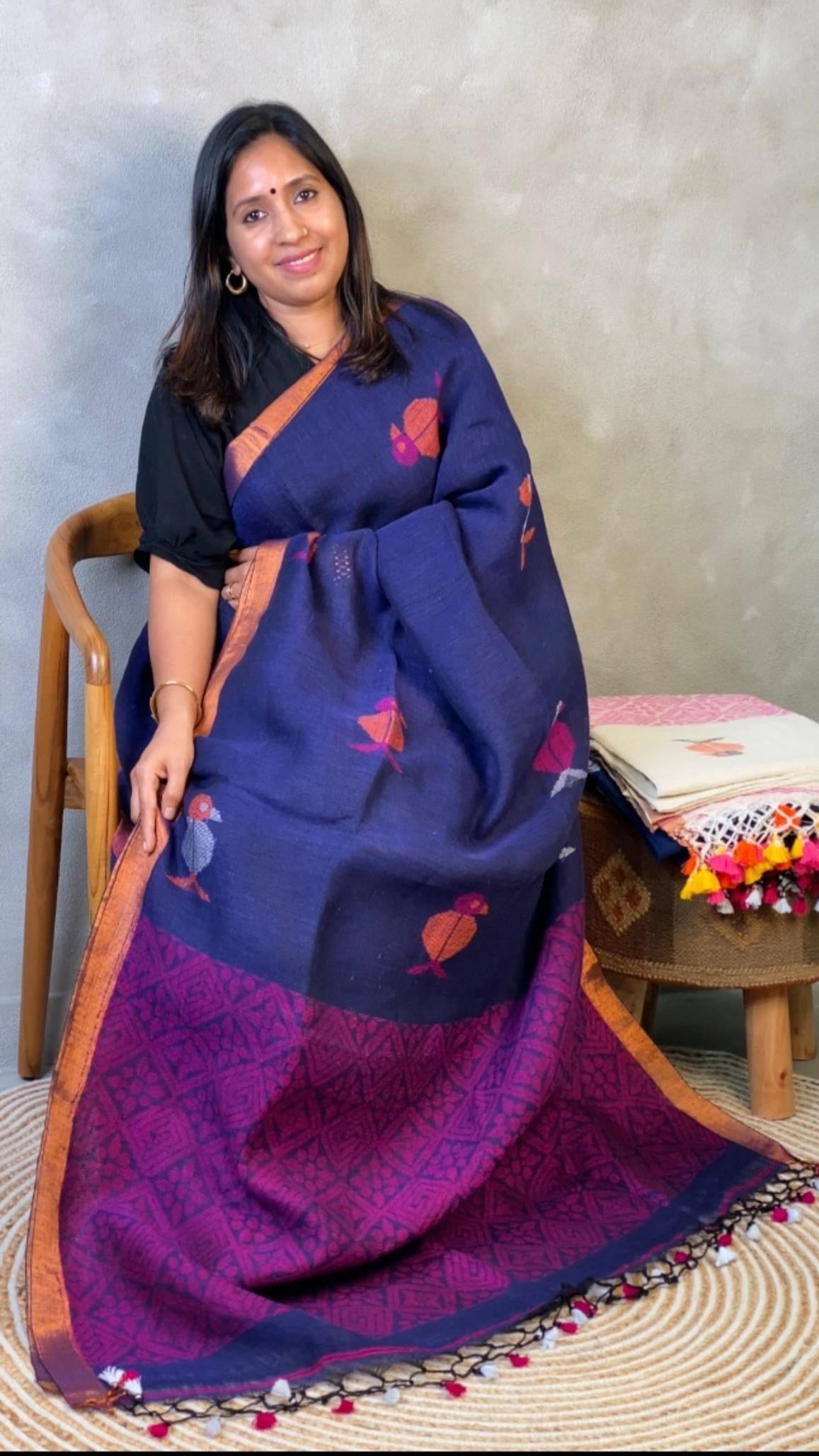 Linen saree - PSN19