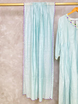 Lightblue chanderi salwar set- SNL36